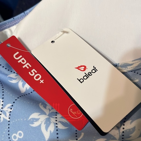 baleaf Longline Bikini Top Lace Up Crisscross Swim Crop Tops High Neck size 42 - Picture 8 of 8